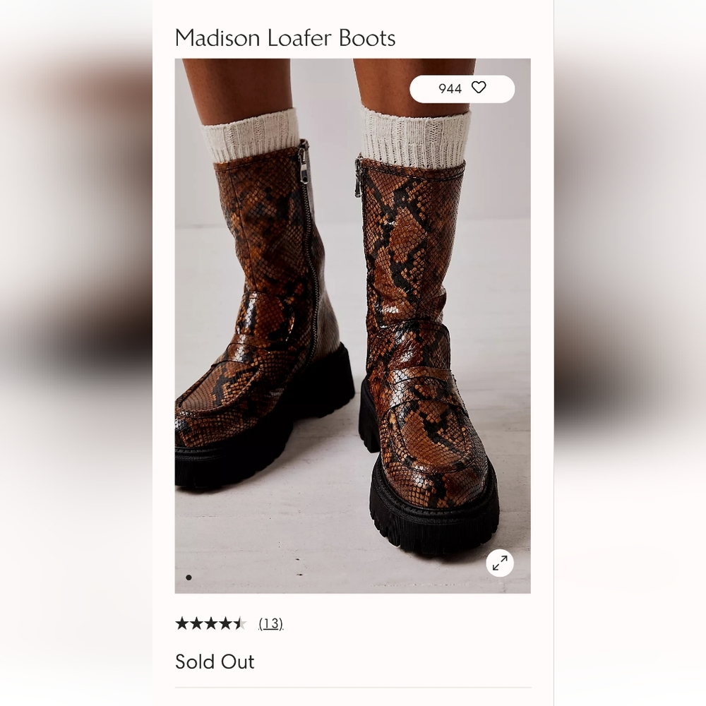 Free People Madison Loafer Boots size 9
